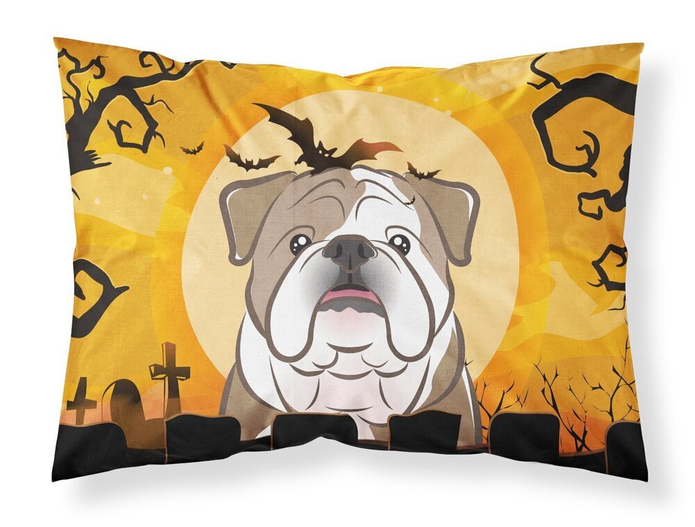 8365 BB1777PILLOWCASE Halloween English Bulldog Fabric Standard Pillowcase
